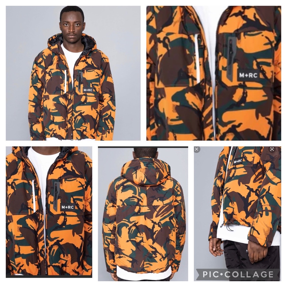 NWT M + RC NOIR ORANGE CAMO EAST JACKET | MEDIUM